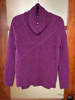 Cozy Cowl Neck Sweater in Deep Purple